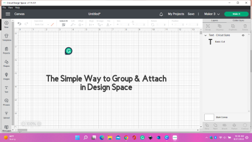 The Simple Way to Group & Attach in Design Space