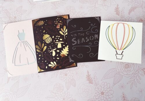 Cards made with the Cricut Card Mat.