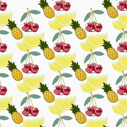 Pattern of fruit for a design in Cricut Design Space.