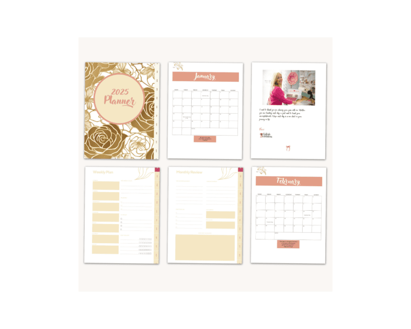 2025 Gold Floral Digital Planner Template - Image 2