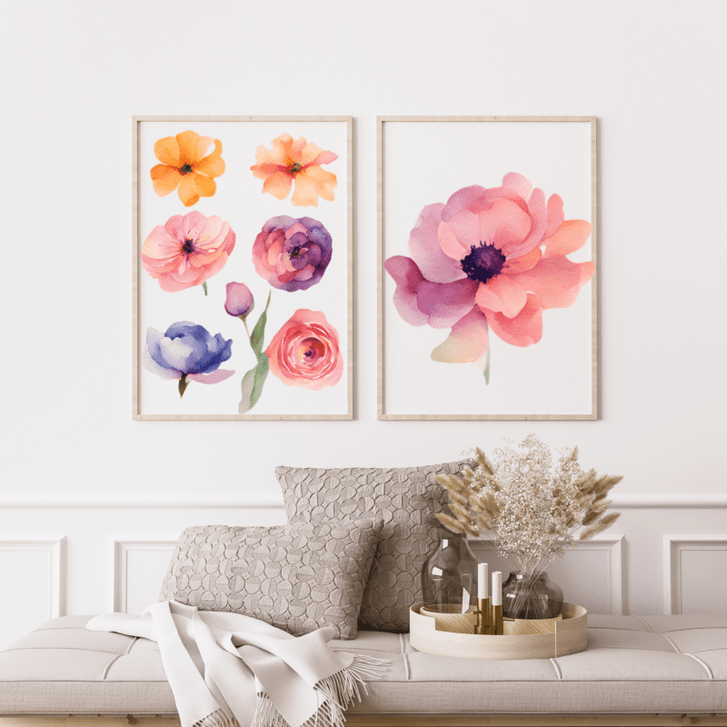 Watercolor Blooms Clipart (40)